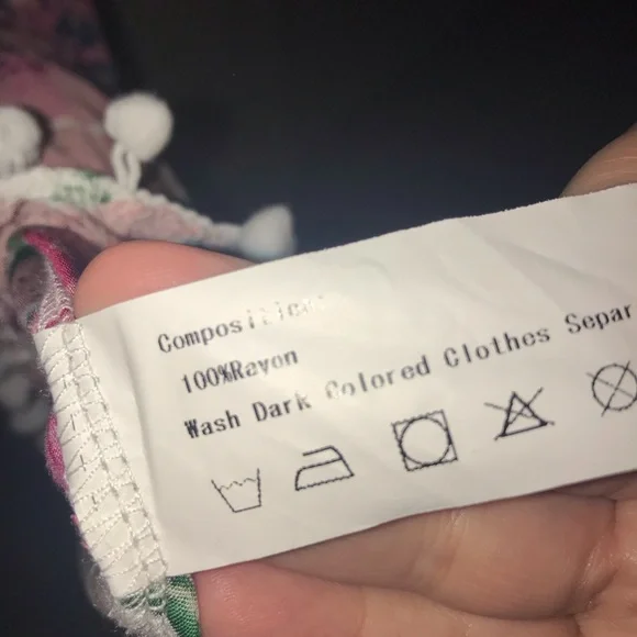 White Floral Cold-Shoulder Plus Size Top with Pom Trim - Picture 4 of 4